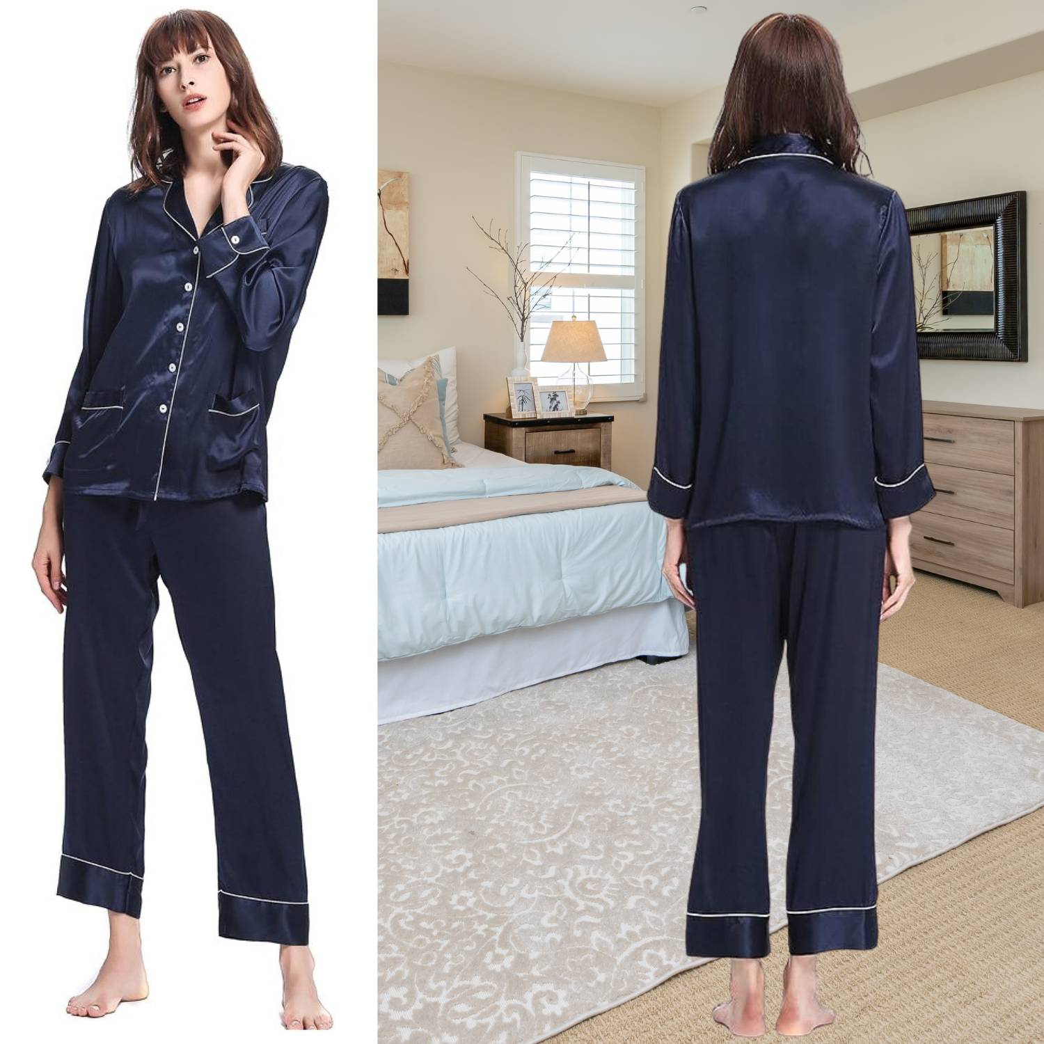 Mulberry Silk Long Pyjama Set