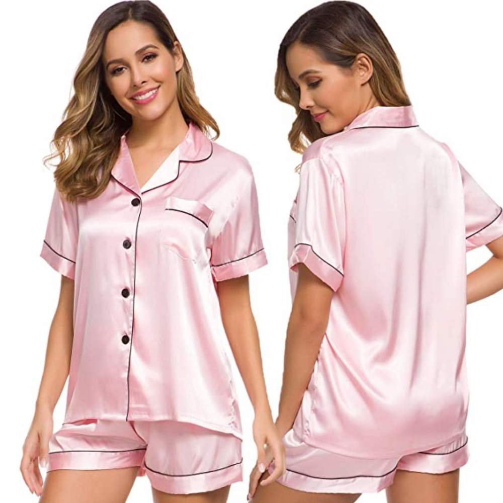 Womens Silk Satin Pyjamas: image 4